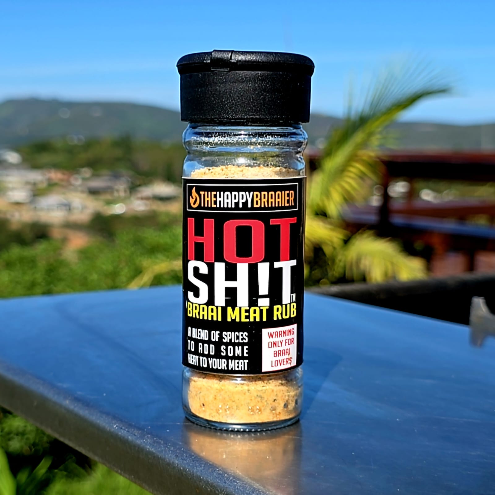 Braai spice / rub range -Hot Sh!t on without the carrier in the background