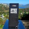 A braai grid handle sleeve / sock - With the following saying on: "Shut up and take notes"